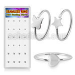 dnsm299 silver seamless nose rings star heart butterfly 24
