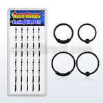 dnsm40 caja display 40 aros nariz plata negro 0 6mm bola 8mm 10mm al por mayor
