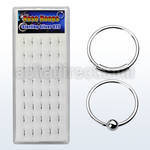 dnsm caja display 40 aros nariz plata esterlina 0 6mm 20 bola 20 bola 8mm distribuidor