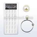 dnspr3 caja 24 aros nariz plata 925 0 6mm bola cierre perla falsa 3mm 10mm venta