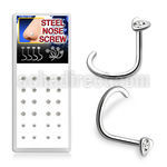 dnsshc caja 24 piercing nariz l acero quirurgico formas cristal claros centro venta