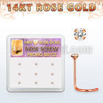 drsc2 caja display 9 nariz l oro rosa 14 kts 0 6mm zirconia redondas 1 5mm colores claros venta