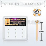 drys23 caja display 9 piercing nariz doblar tu mismo oro rosa 14 kts 0 6mm diamantes autenticos redondos 1 5mm mayorista