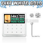 dwsc11 caja 12 piercing nariz l oro blanco 14 kts 0 6mm zirconia redondas claras 1 5mm 2mm distribuidor mayorista