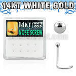 dwsc1 caja display 12 piercing nariz l oro blanco 14 kts 0 6mm bola oro blanco liso 1 5mm venta