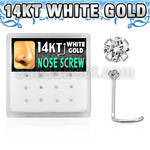 dwsc5 caja display 12 piercing nariz l oro blanco 14 kts 0 6mm zirconia claras redondas 1 5mm mayorista