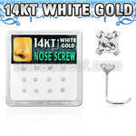 dwsc6 caja display 12 piercing nariz l oro blanco 14 kts 0 6mm zirconia clara cuadrada 2mm venta