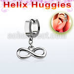 ehh618 pendiente huggie helix acero inoxidable infinito colgado se vende por pieza mayorista