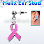 erbd501 piercing oreja helix acero quirurgico bola lazo pintado esmalte colgado vendido por pieza distribuidor mayorista