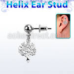 erbd697 piercing oreja helix acero quirurgico bola arbol vida colgado vendido por pieza venta