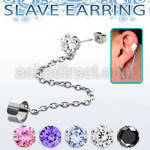 erzdl piercing oreja acero inoxidable zirconia redonda conectada falsa esclava helix clip distribuidor mayorista