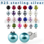 espr par piercing oreja perlas falstas plata esterlina 925 al por mayor