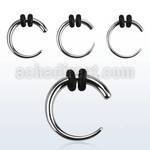 exsr expansor curvo acero 316l brillo espejo anillos goma dobles mayorista