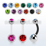 fbn2cg piercing ombligo bio flexible bola 5mm & 8mm acero joya bisel 38 10mm venta