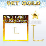g9sst piercing nariz l oro 9 kts 0 6mm estrella oro liso 2mm distribuidor mayorista