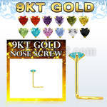g9szhm1 piercing nariz oro cz corazon