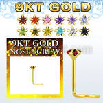 g9szsm1 piercing nariz oro cz estrella
