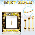 gbbb3 barbell ceja helix oro 14 kts bolas presion 3mm venta