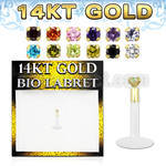 gbizms labret bio flexible transparente oro 14 kts presion zirconita redonda 1 5mm venta