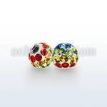 gmfr6 bola 6mm multi cristal ferido bandera gay rosca distribuidor