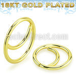 gpsea18 18k gold plated silver seamless nose ring moon