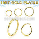 gpsegh18 18k gold plated silver hinged segment ring 18g