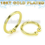 gpsepm 18k gold plated silver fake septum ring plain