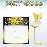 gsbt2 piercing nariz l oro 14 kts 0 6mm mariposa oro liso 3 5mm venta