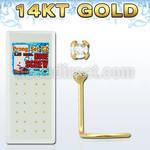 gsczc caja display 24 piercing nariz l oro 14 kts 0 6mm zirconia 1 5mm mayorista