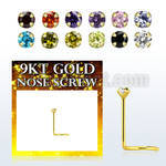 gsczm9 piercing nariz l oro 9 kts 0 6mm zirconia redonda 1 5mm al por mayor