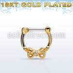 gsepk16 septum click plata 925 oro 18 kts barra cierre acero 316l arco baja zirconia centro distribuidor mayorista