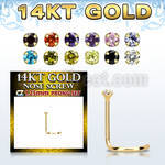 gszm12 piercing nariz oro 14 kts 0 6mm zirconia color redonda 1 25mm distribuidor mayorista