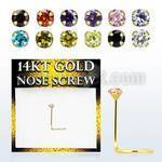 gszm1 piercing nariz l oro 14 kts 0 6mm zirconia redonda 2mm distribuidor