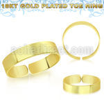 gt510 18k gold plated silver adjustable toe ring smooth