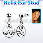 hexvd23 piercing helix plata esterlina 925 lisa triskel colgado eja mayorista