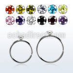 hpz2m aro continuo nariz plata 925 0 6mm zirconia redonda 2mm al por mayor