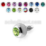 ijb3 microdermal acero 316l bola joya bisel 3mm rosca interna base microdermal 2mm 2 5mm mayorista