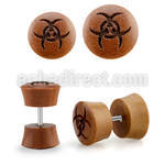 iplswc plugs falso madera sawo barra acero quirurgico logo rayado laser distribuidor mayorista