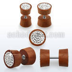 ipswmc plug falso madera sawo multi cristal ferido lado madera sawo lisa mayorista