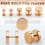 ipttrd plug falso acero quirurigco anodizado oro rosa anillos goma al por mayor