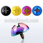 itd6 microdermal acero 316l anodizado tuerca tornillo redonda 6mm rosca interna base microdermal 2mm 2 5mm distribuidor