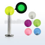 lbgl labret acero quirurgico bola acrilica brilla oscuridad 5mm 8mm venta