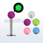 lbglb3 labret acero quirurgico bola acrilica brilla oscuridad 3mm 8mm distribuidor mayorista