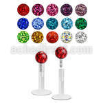 lbifr4 labret bio flexible transparente bola multi cristal ferido 4mm presion acero 316l mayorista