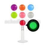 lbiglb3 labret bio flexible transparente acero 316l presion bola brilla oscuridad 3mm venta