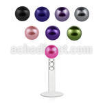 lbipr3 labret bio flexible transparente bola perla falsa 3mm presion al por mayor
