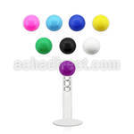 lbisab25 labret bio flexible transparente bola acrilica color liso 2 5mm presion venta