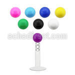 lbisab3 labret bio flexible transparente bola acrilica color liso 3mm presion distribuidor mayorista