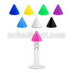 lbisacn3 labret bio flexible transparente cono acrilico color liso 3mm presion distribuidor mayorista