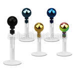 lbitb labret bio flexible bola acero anodizado presion 3mm mayorista